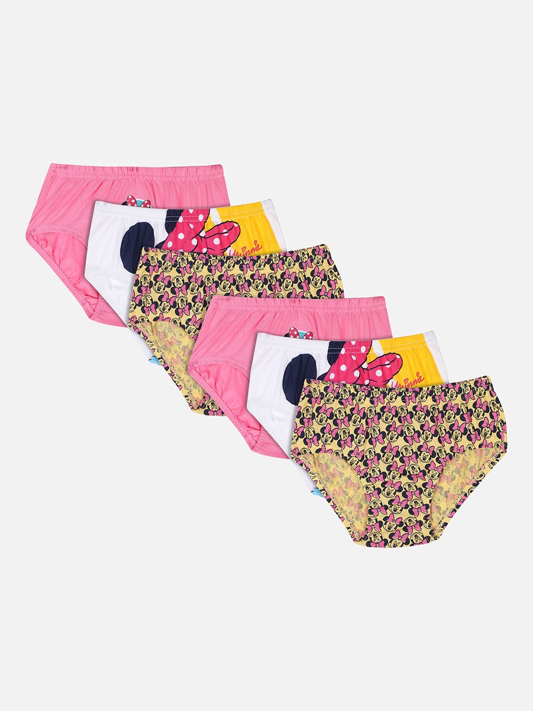 

Bodycare Kids Girls Pack Of 6 Assorted Minnie Mouse Basic Briefs KIA822