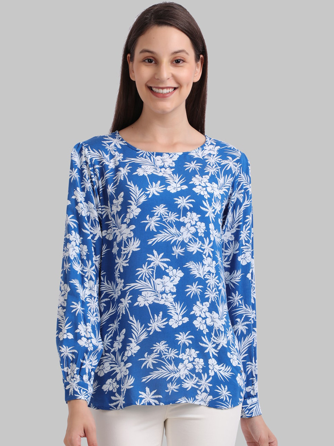 

Parx Women Blue Printed Top