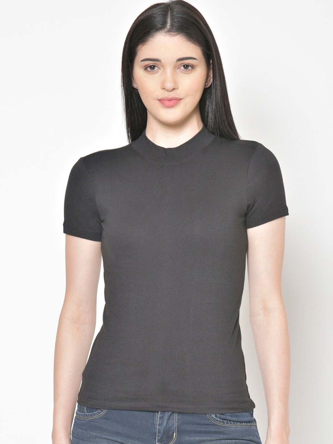 

Cation Women Black Solid Top