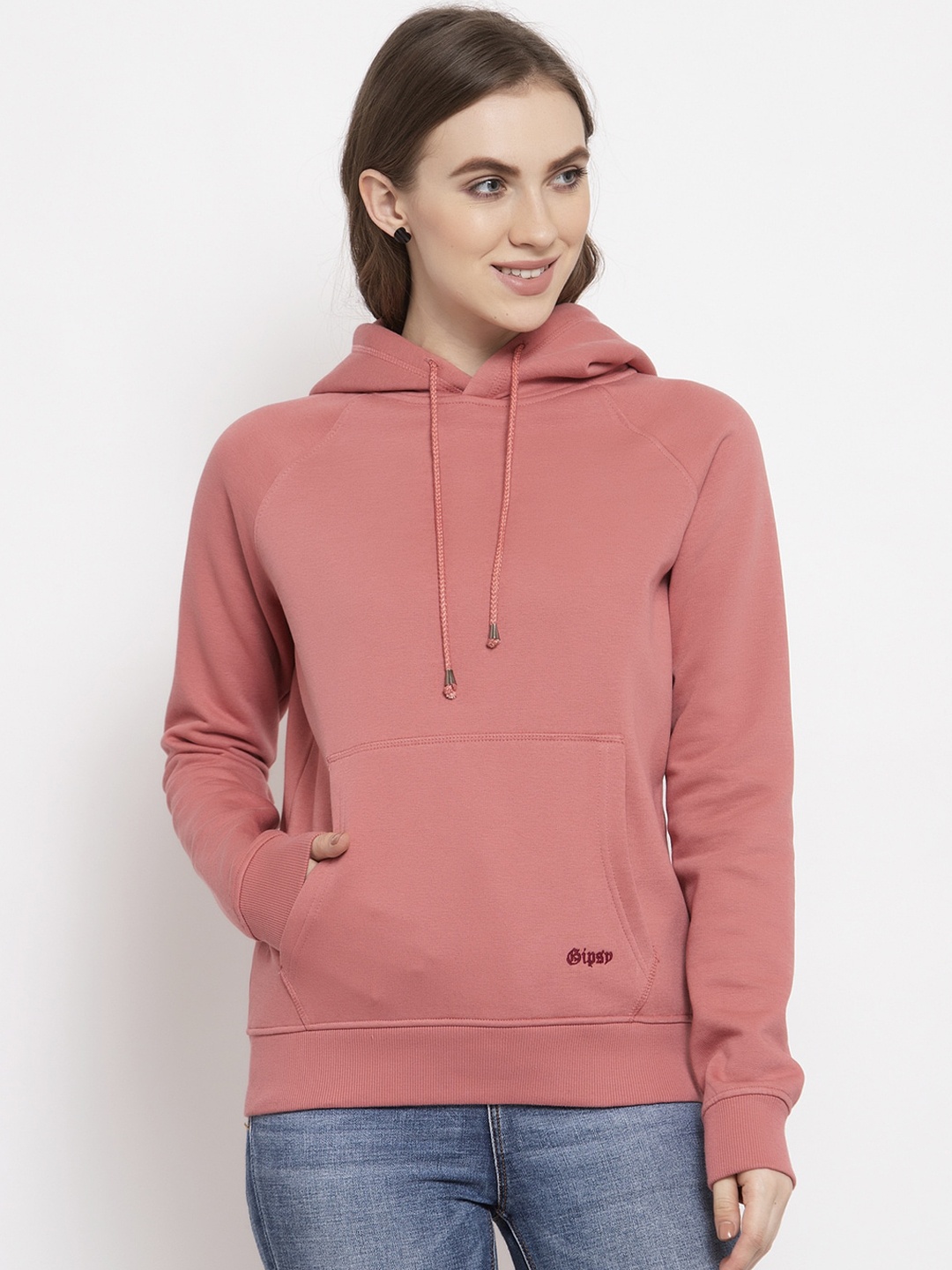 

Gipsy Women Pink Solid Sweatshirt
