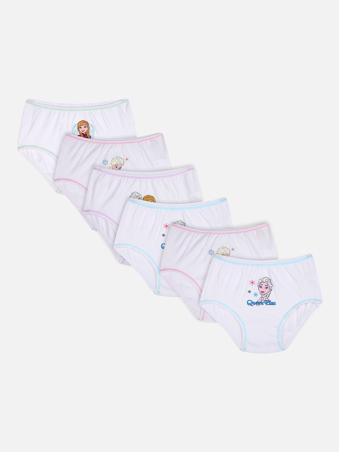 Bodycare Girls Pack Of 6 Assorted Frozen Printed Basic Briefs KIA942-PK004