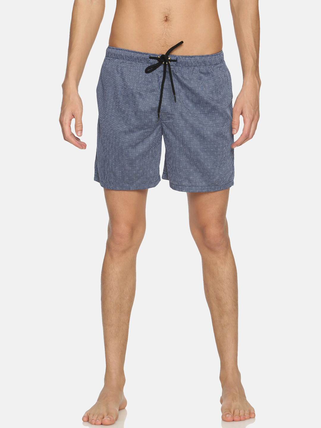 

Bene Kleed Men Navy Blue & White Printed Anti Bacterial Boxer