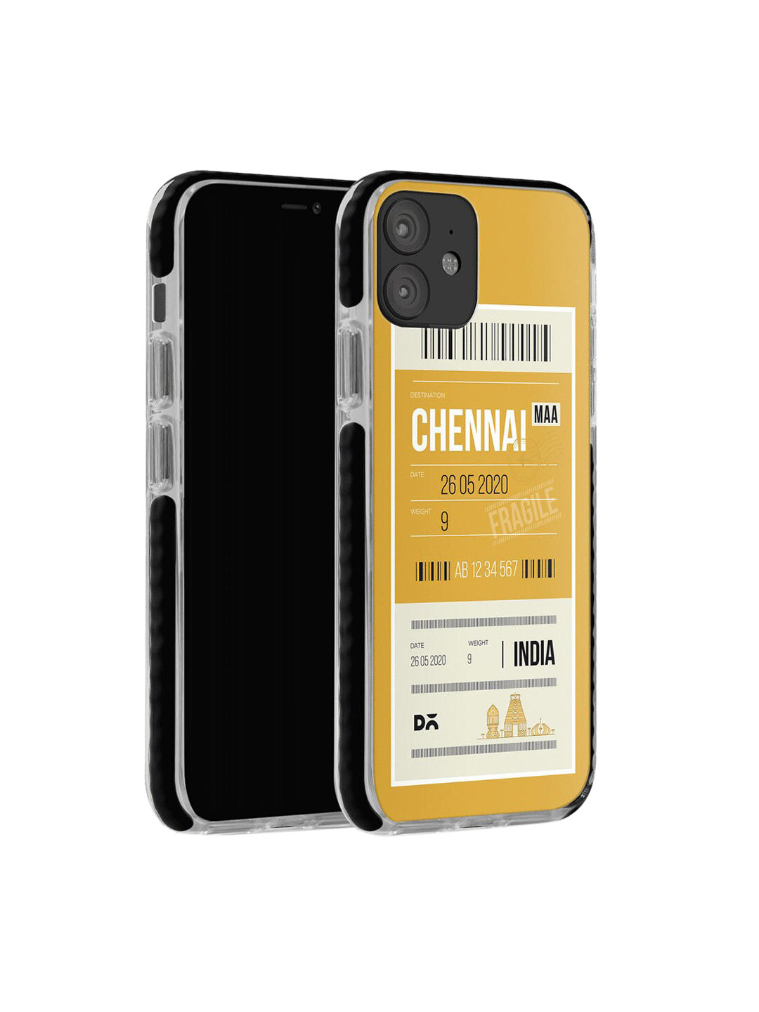 

DailyObjects Brown & White Chennai City Tag iPhone 12 Stride Case Cover