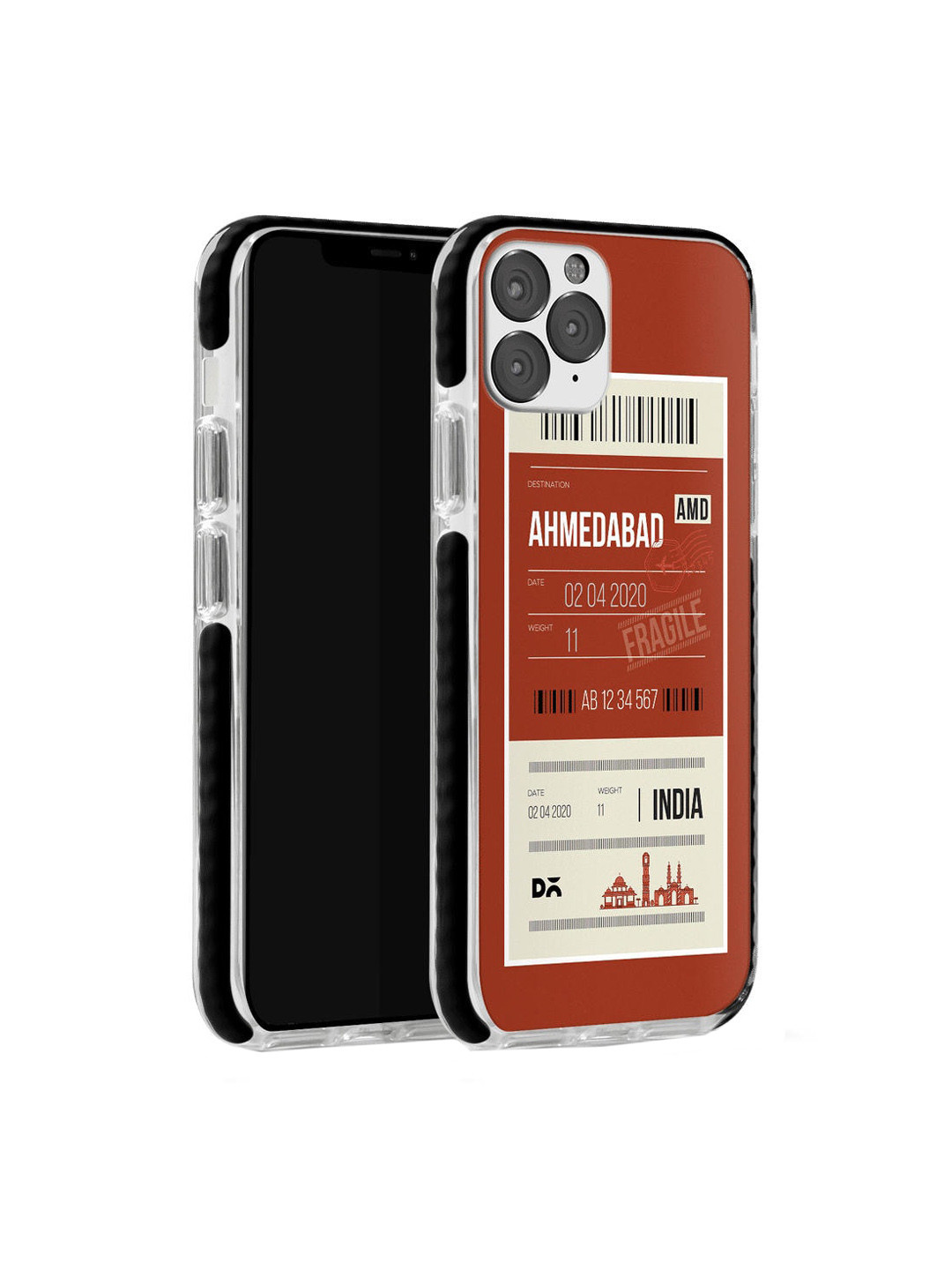 

DailyObjects Brown & White Ahmedabad City Tag Stride Multi-Layer Protection iPhone 11 Pro Mobile Back Cover