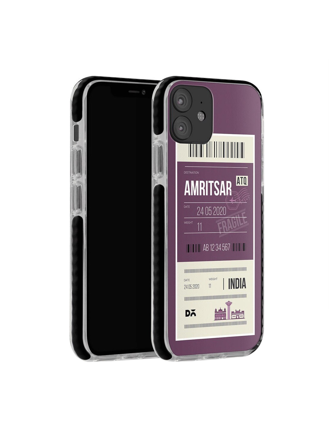 

DailyObjects Purple & Off-White Amritsar City Tag Stride iPhone 12 Back Cover