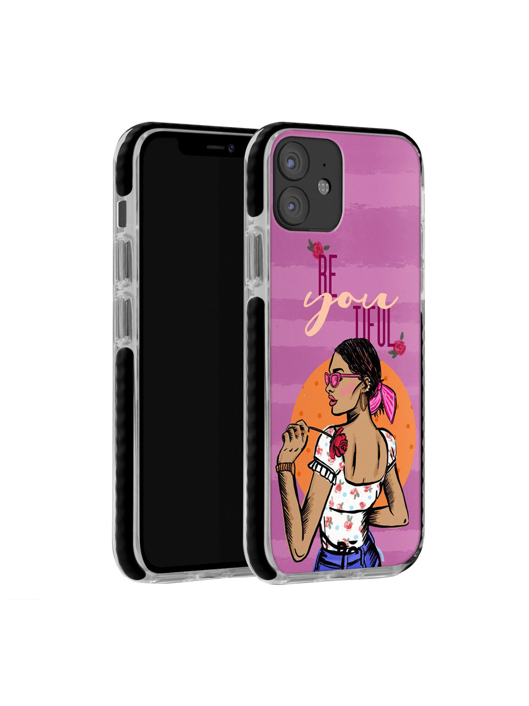 

DailyObjects Men Pink & White Be You Tiful iPhone 12 Stride Cover