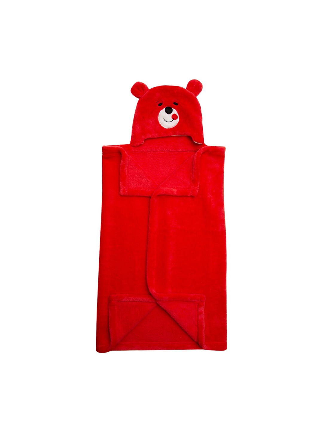 

MeeMee Kids Red Multipurpose Soft Baby Blanket with Hood 400 GSM
