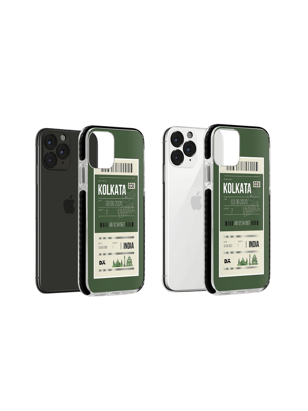 

DailyObjects Green & White Kolkata City Tag Stride Printed iPhone 11 Pro Case Cover