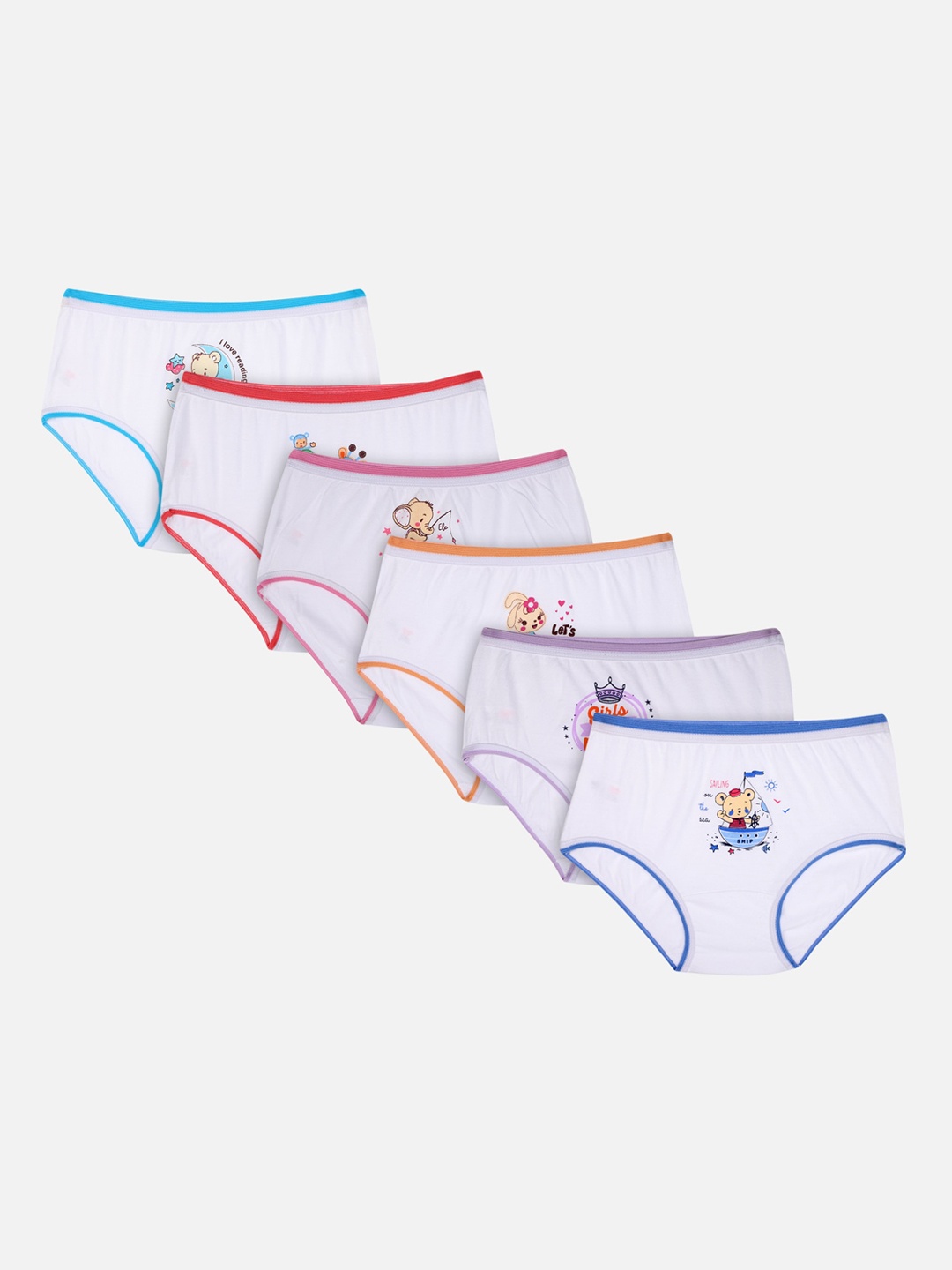 

Bodycare Kids Girls Pack Of Six Assorted Briefs KIA1700-PK008