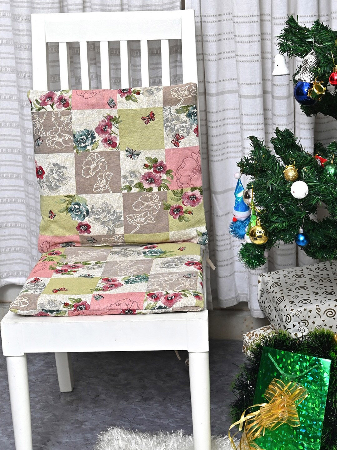 

AVI Living Brown & Green Set Of 2 Printed General Support Chair Pads