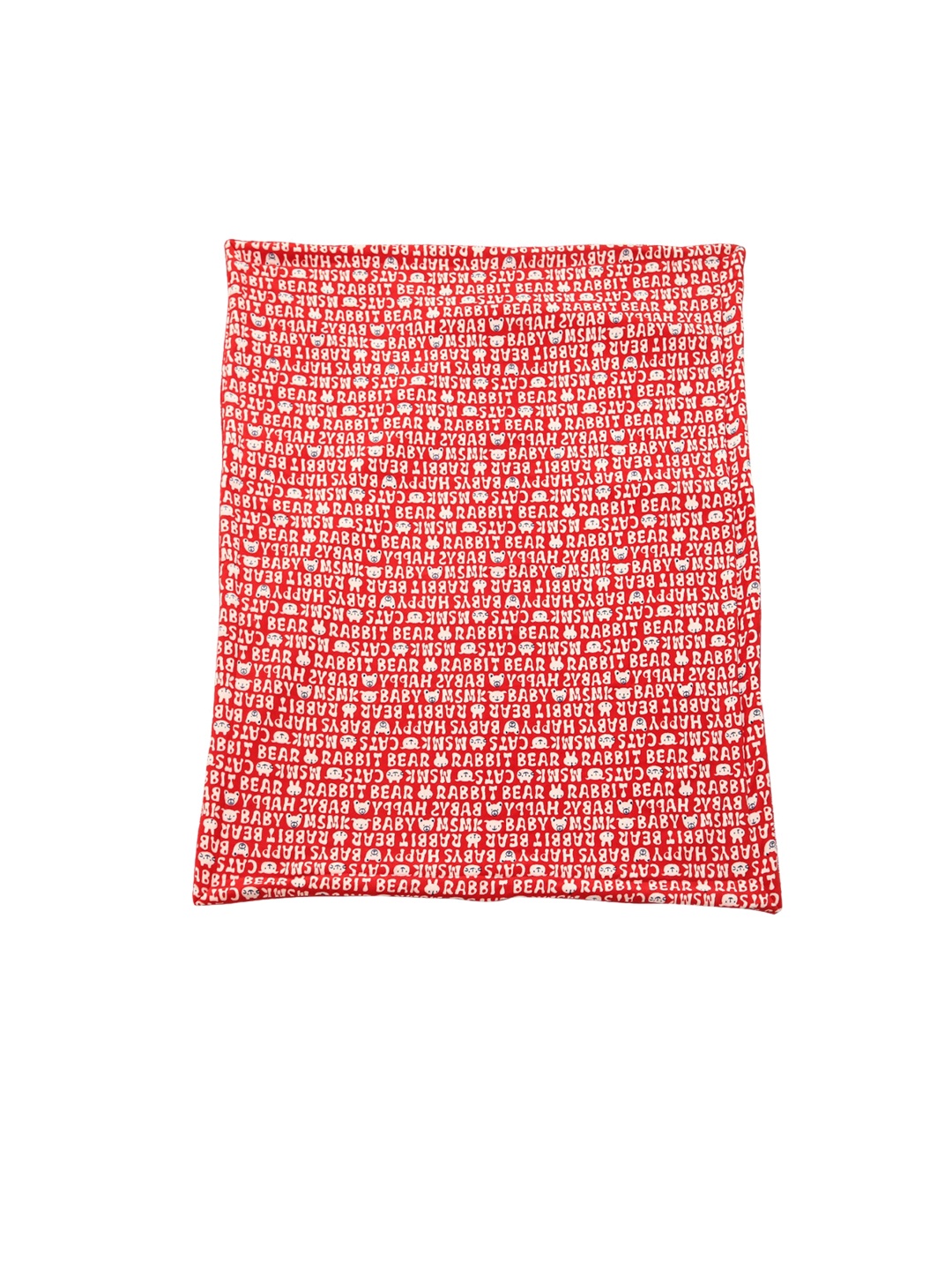 MeeMee Infants Red Abstract Mild Winter Cotton 400 GSM Single Bed Blanket