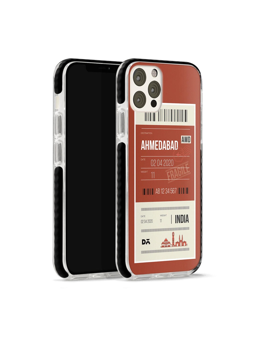 

DailyObjects Red & White Ahmedabad City Tag iPhone 12 Pro Max Stride Case Cover