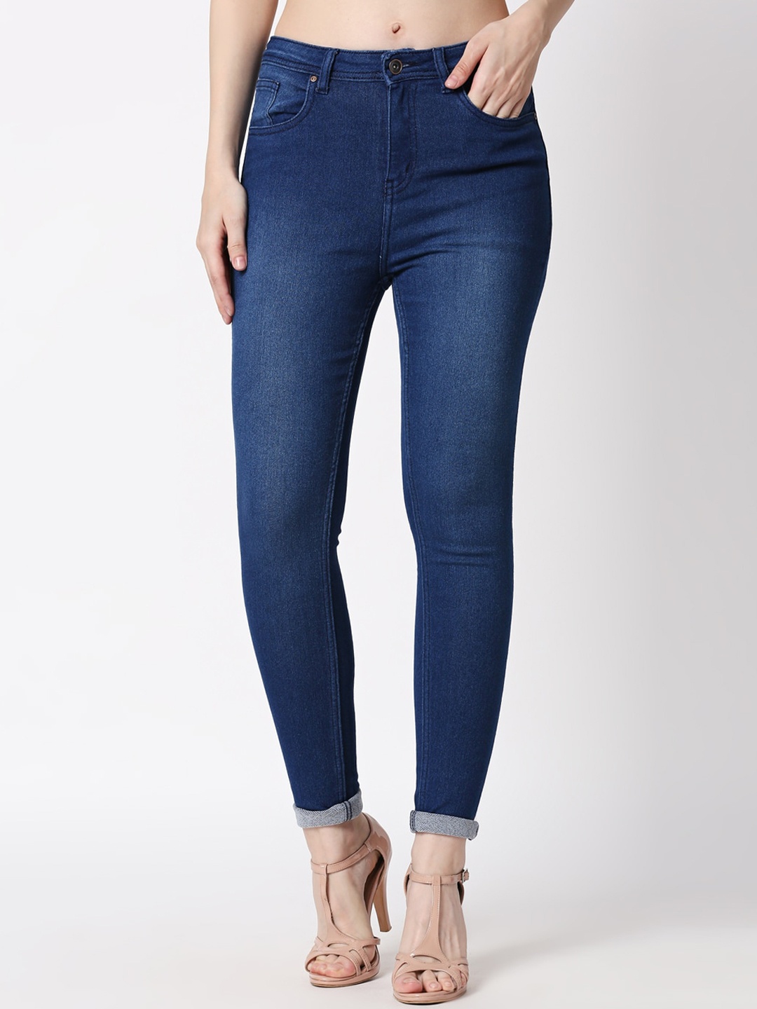 

High Star Women Blue Slim Fit High-Rise Clean Look Stretchable Jeans