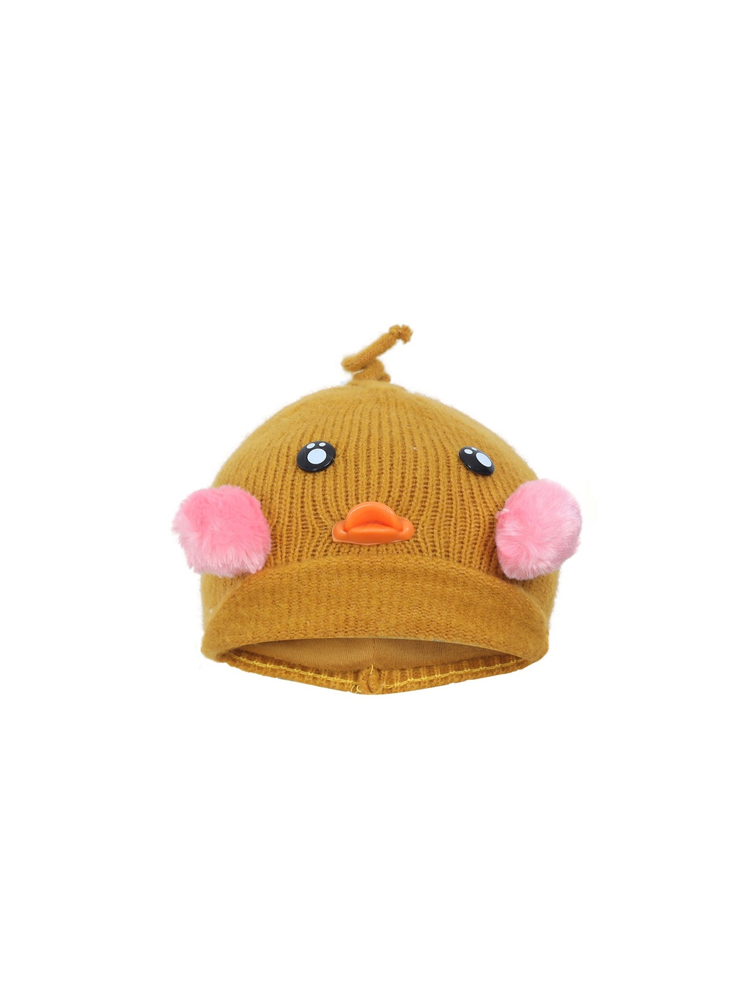 

FabSeasons Boys Yellow Self Design Beanie