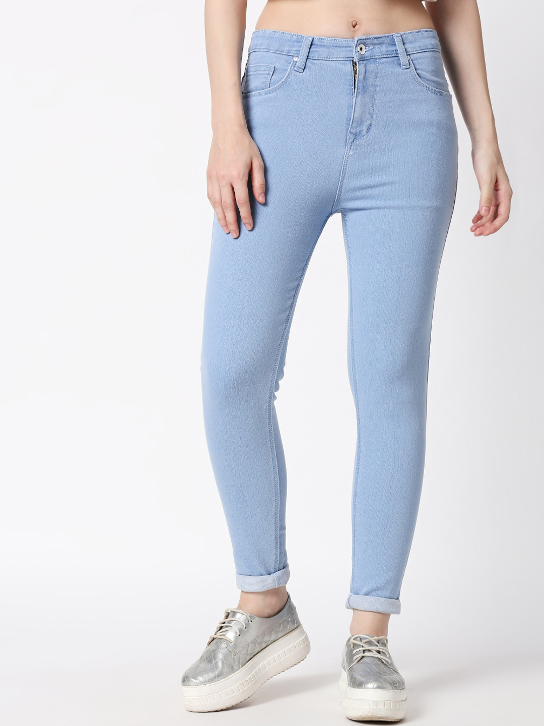

High Star Women Blue Skinny Fit Mid-Rise Clean Look Stretchable Jeans