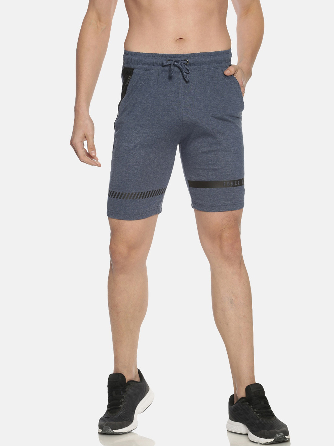 

Force NXT Men Solid Pack of 1 Super Combed Cotton Bermuda, Blue