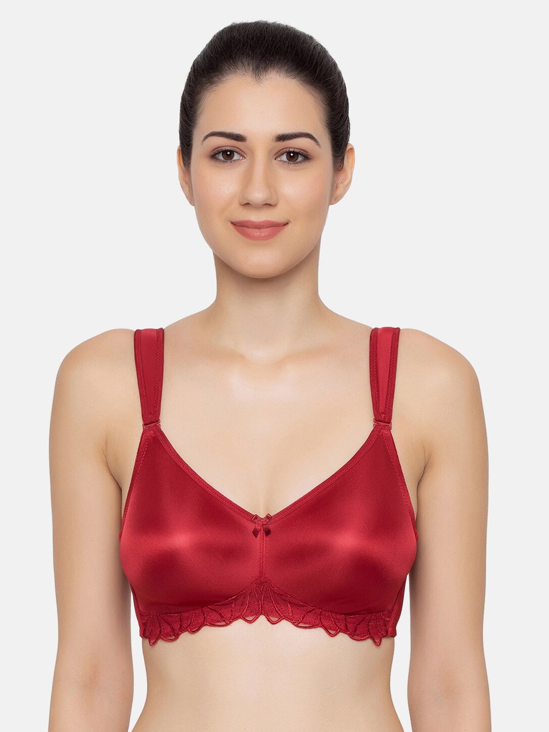 

Triumph Minimizer 151 Wireless Non Padded Comfortable Support Big Cup Bra, Red
