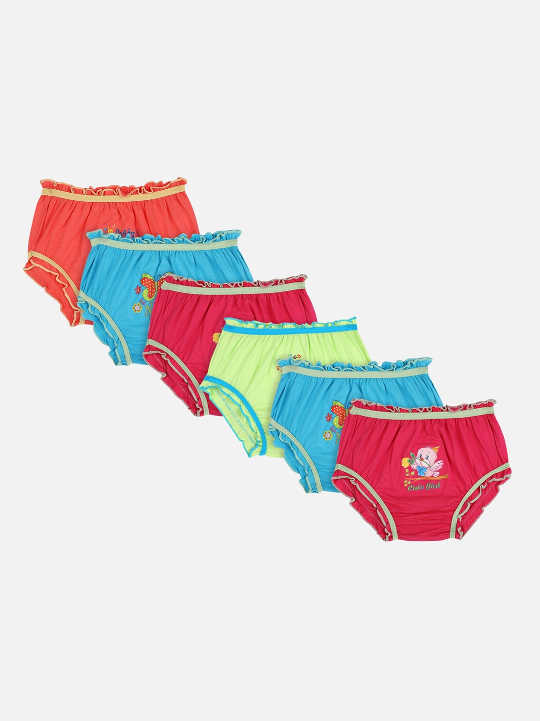 

Bodycare Kids Girls Pack Of 6 Assorted Basic Briefs KIA6450-PK005