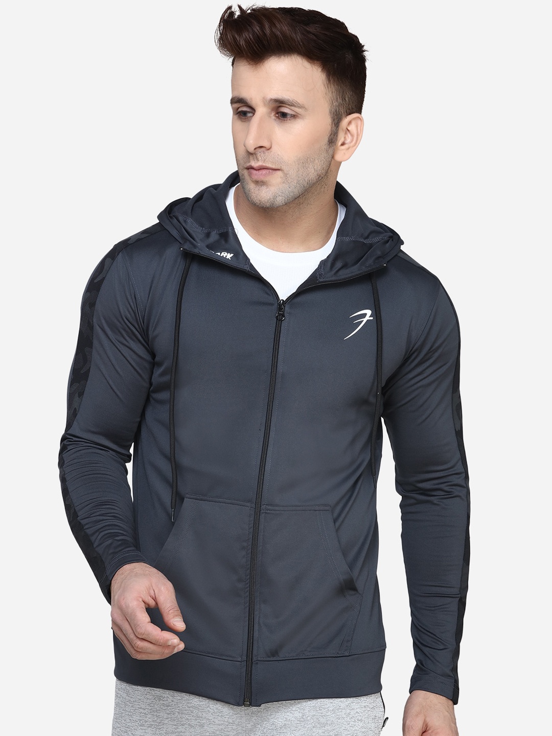 

FUAARK Men Grey Solid Lightweight Sporty Jacket