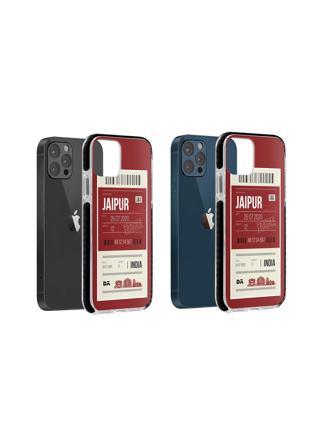 

DailyObjects Red & White Jaipur City Tag iPhone 12 Pro Max Stride Case Cover, Na