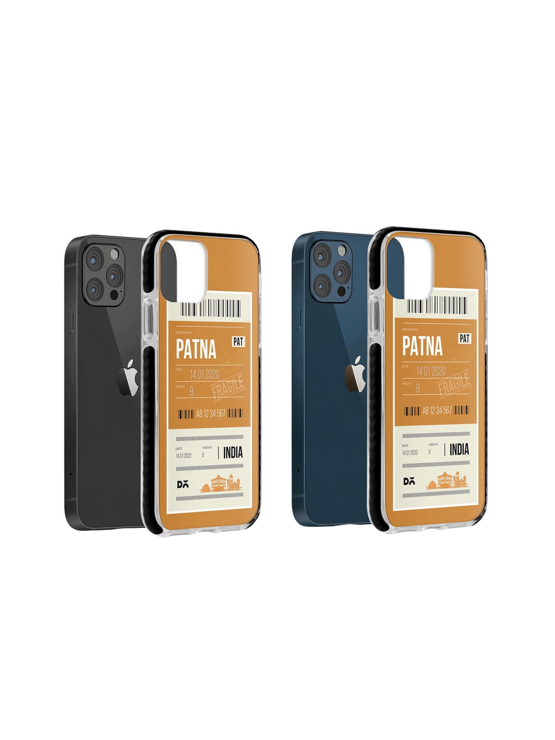 

DailyObjects Men Orange & Beige Patna City Tag iPhone 12 Pro Max Stride Back Cover
