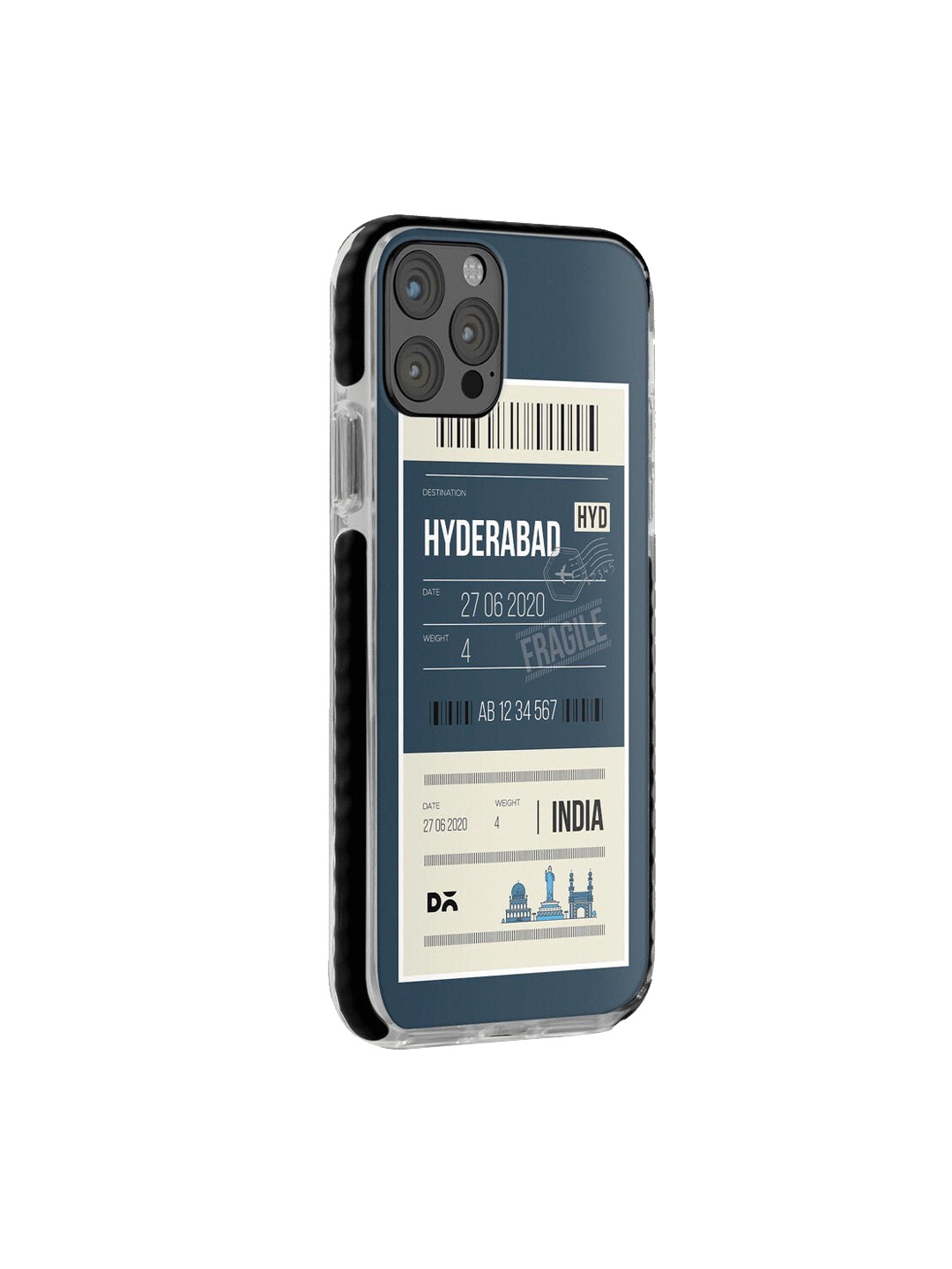 

DailyObjects Blue & White Hyderabad City Tag Stride iPhone 12 Pro Max Back Cover