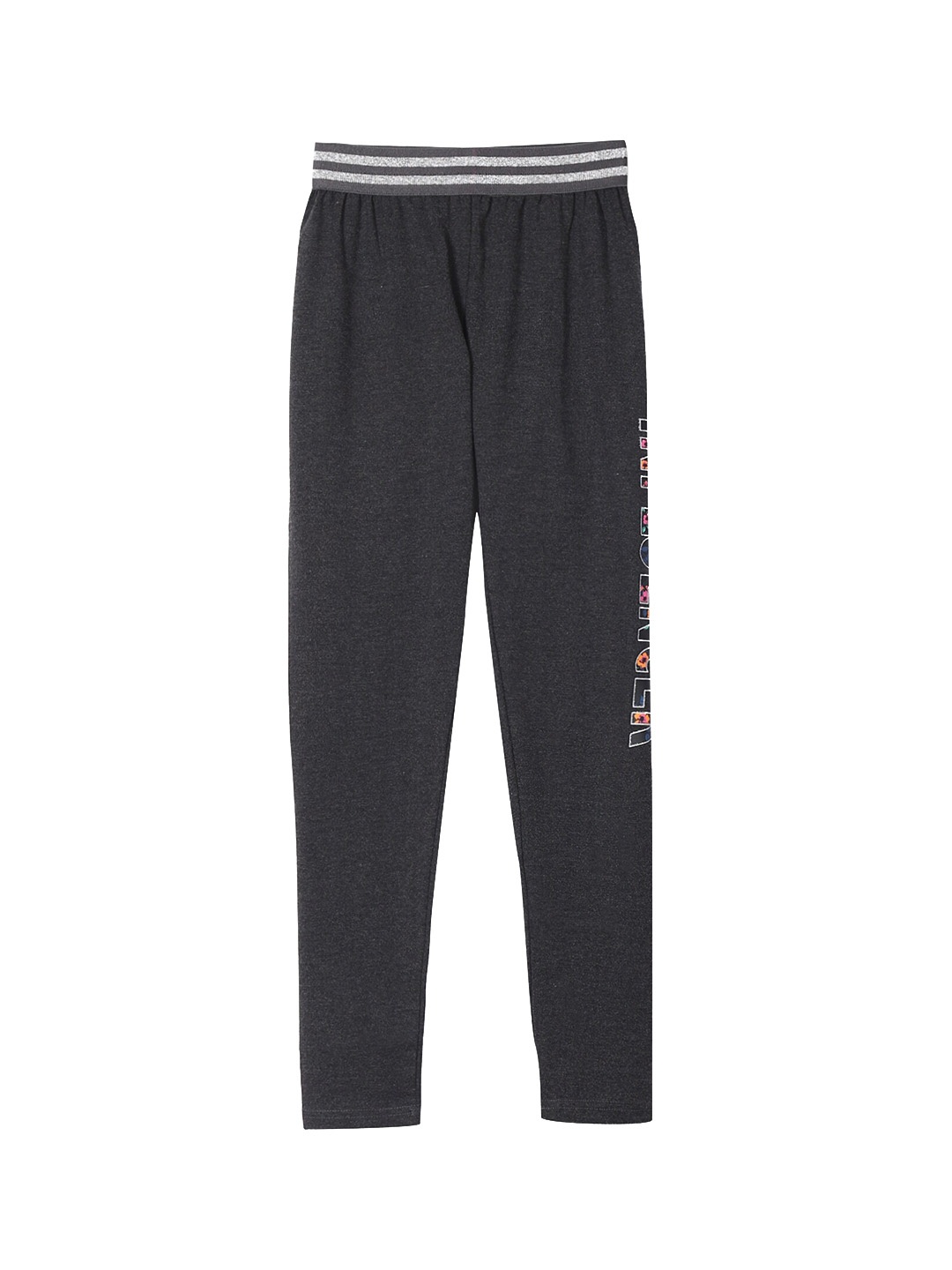 

Cherokee Girls Charcoal Grey Solid Ankle-Length Leggings