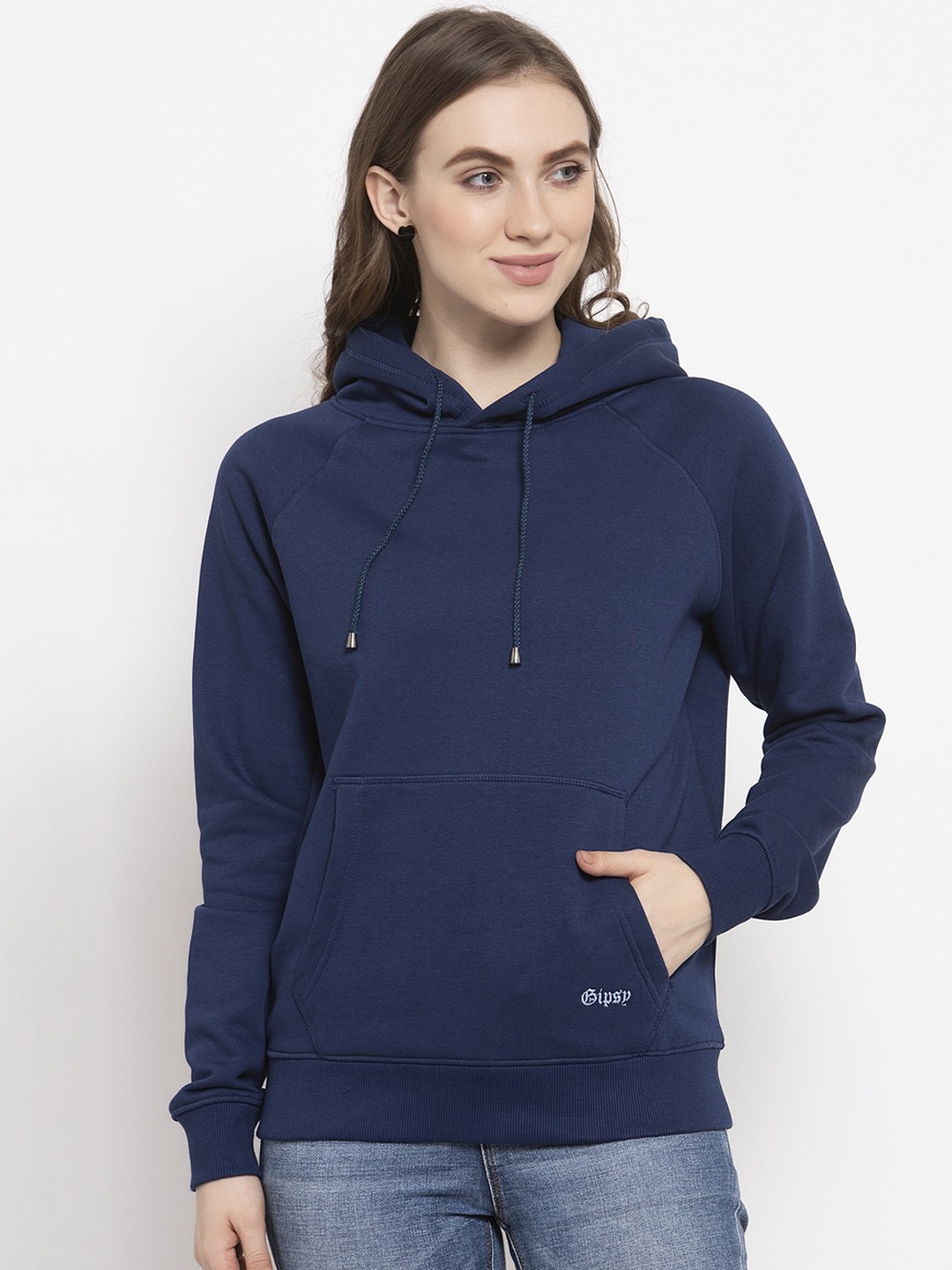 

Gipsy Women Blue Solid Sweatshirt