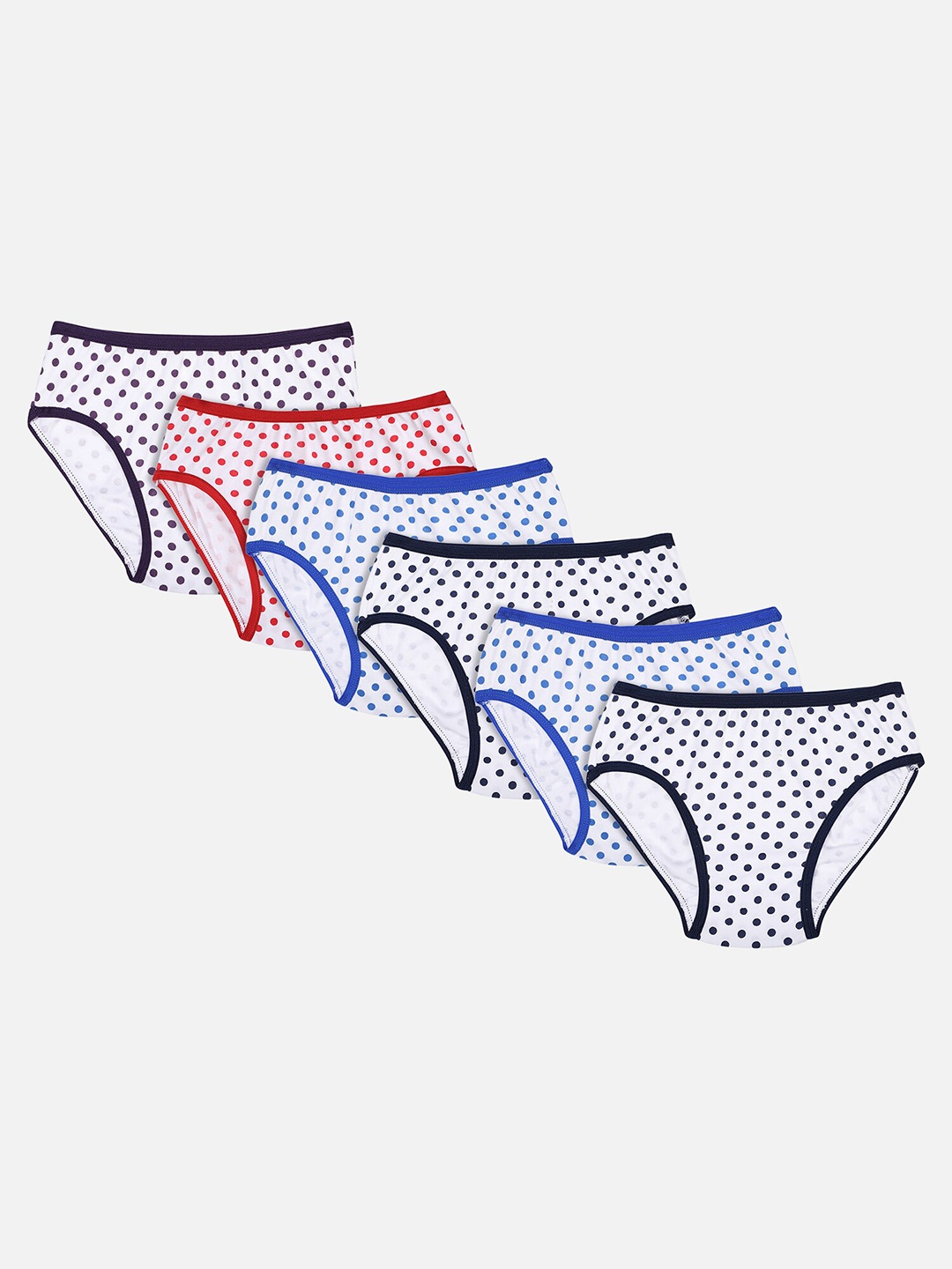 

Bodycare Kids Girls Pack Of 6 Assorted Basic Briefs-KIA3038