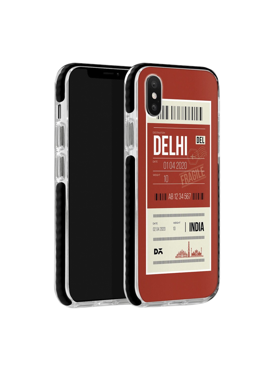 

DailyObjects Orange & White Delhi City Tag Stride iPhone X Case Cover