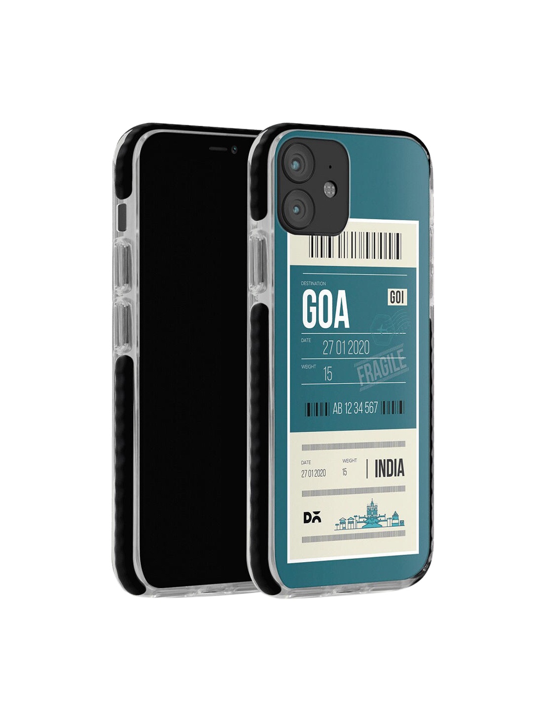 

DailyObjects Blue & White Goa City Tag iPhone 12 Cover