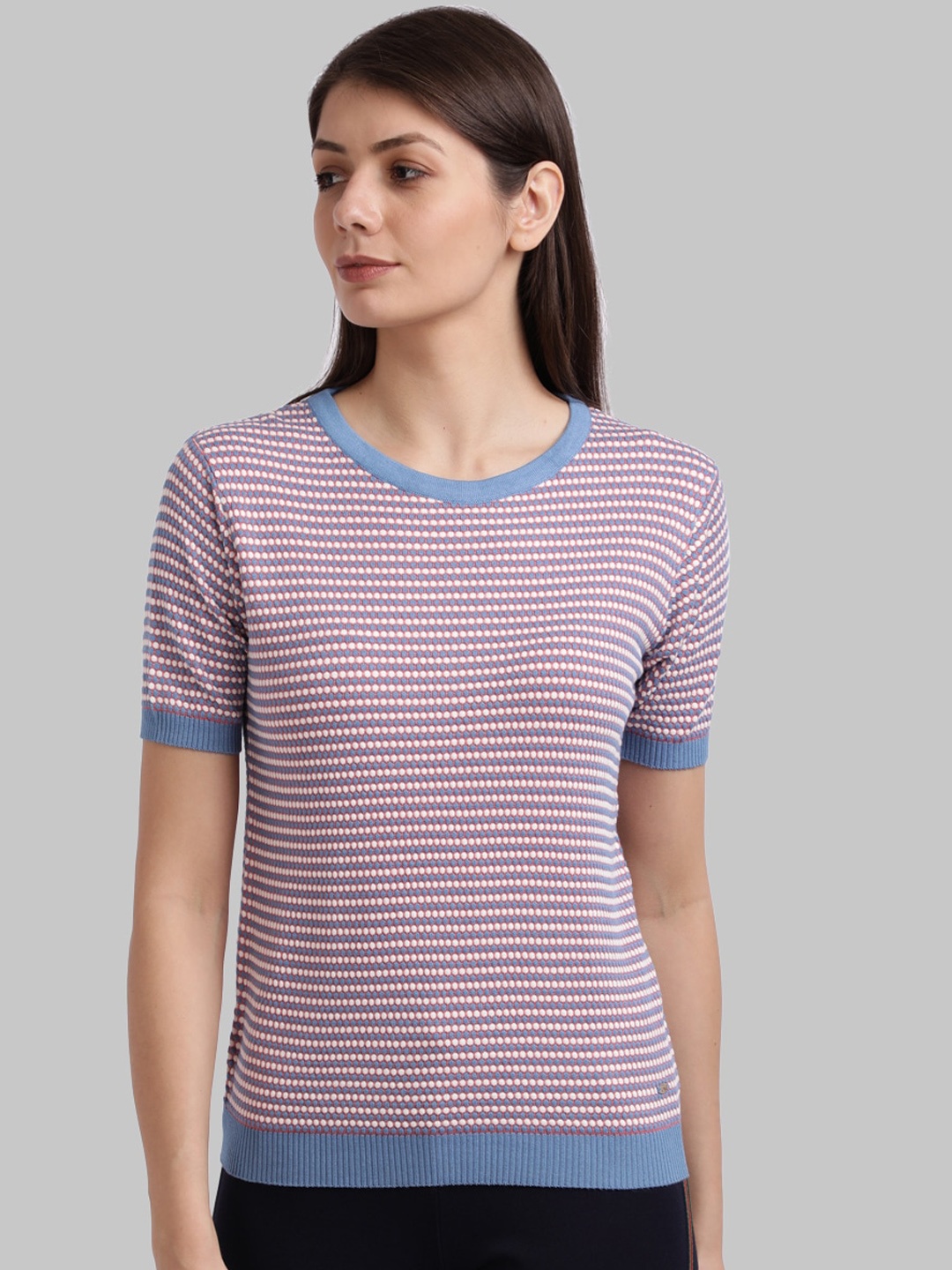 

Parx Women Blue Striped Top