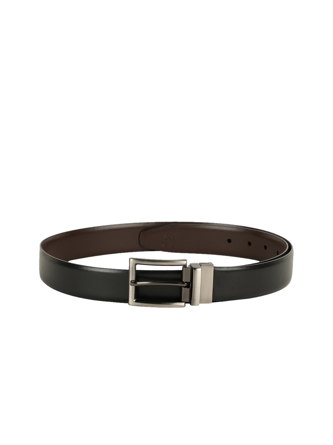 

ZEVORA Men Black & Brown Solid Reversible Belt