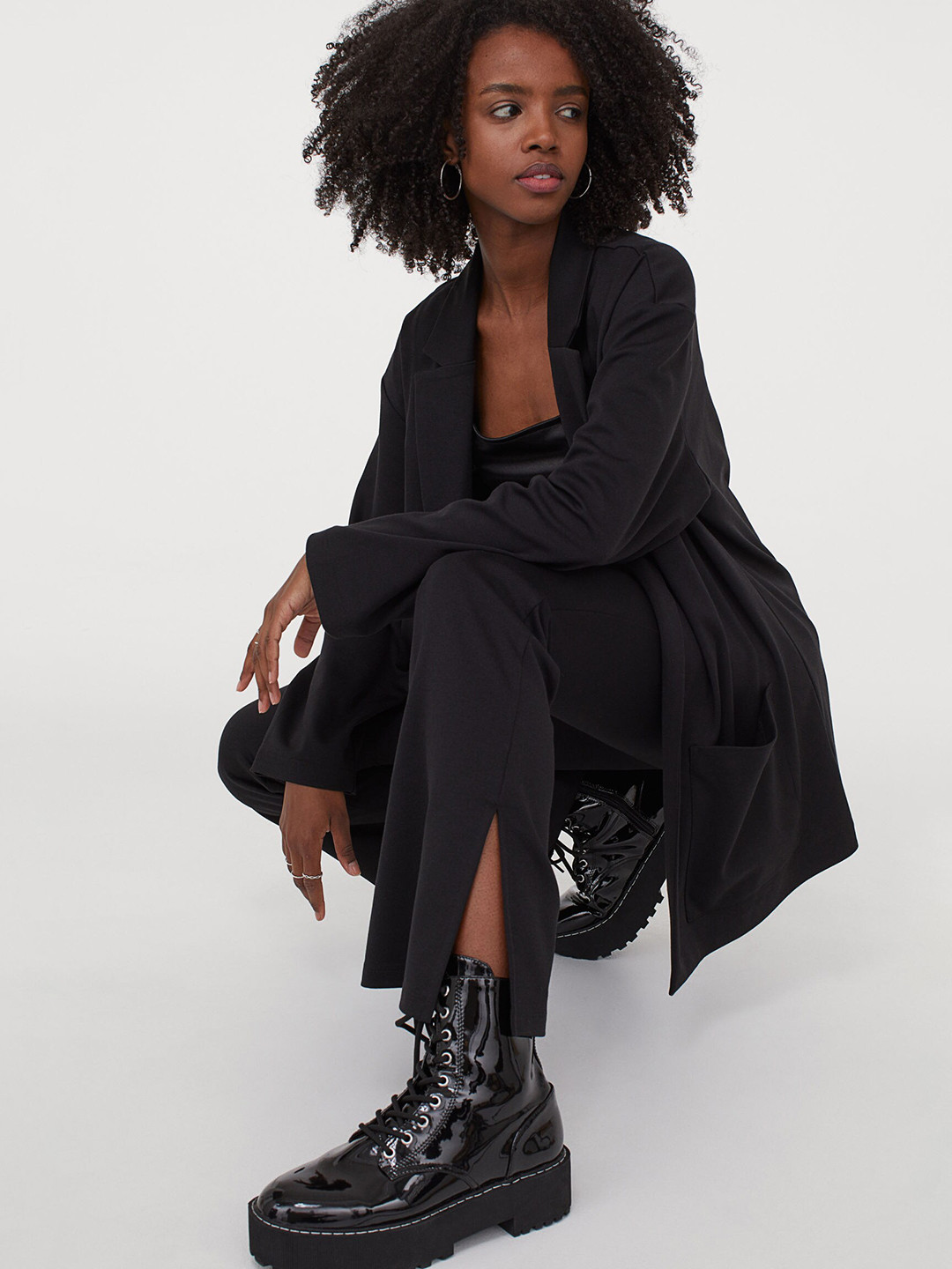 

H&M Women Black Solid Jazz Leggings