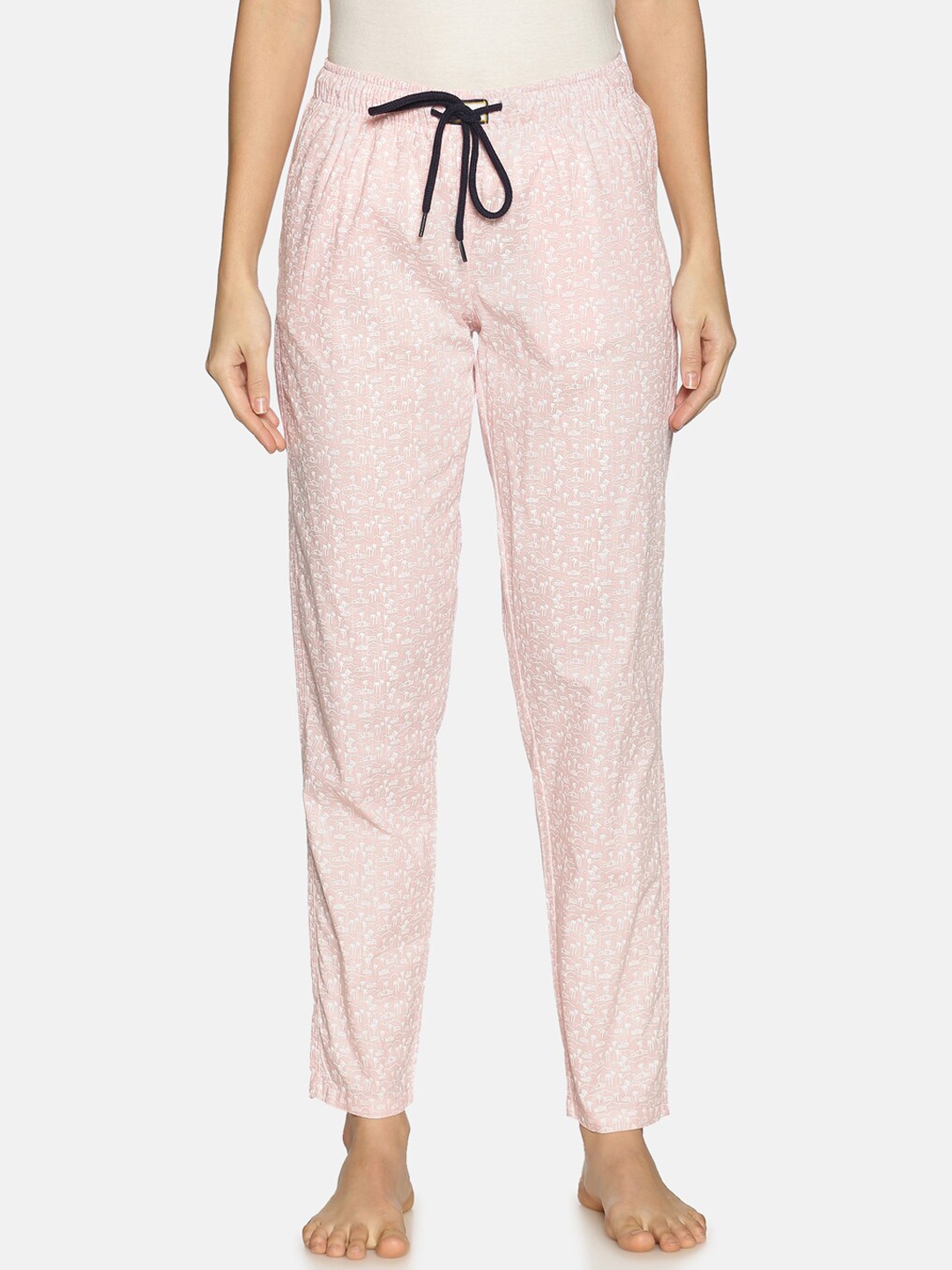 

Bene Kleed Women Pink Printed Lounge Pants With Anti Bacterial Finish