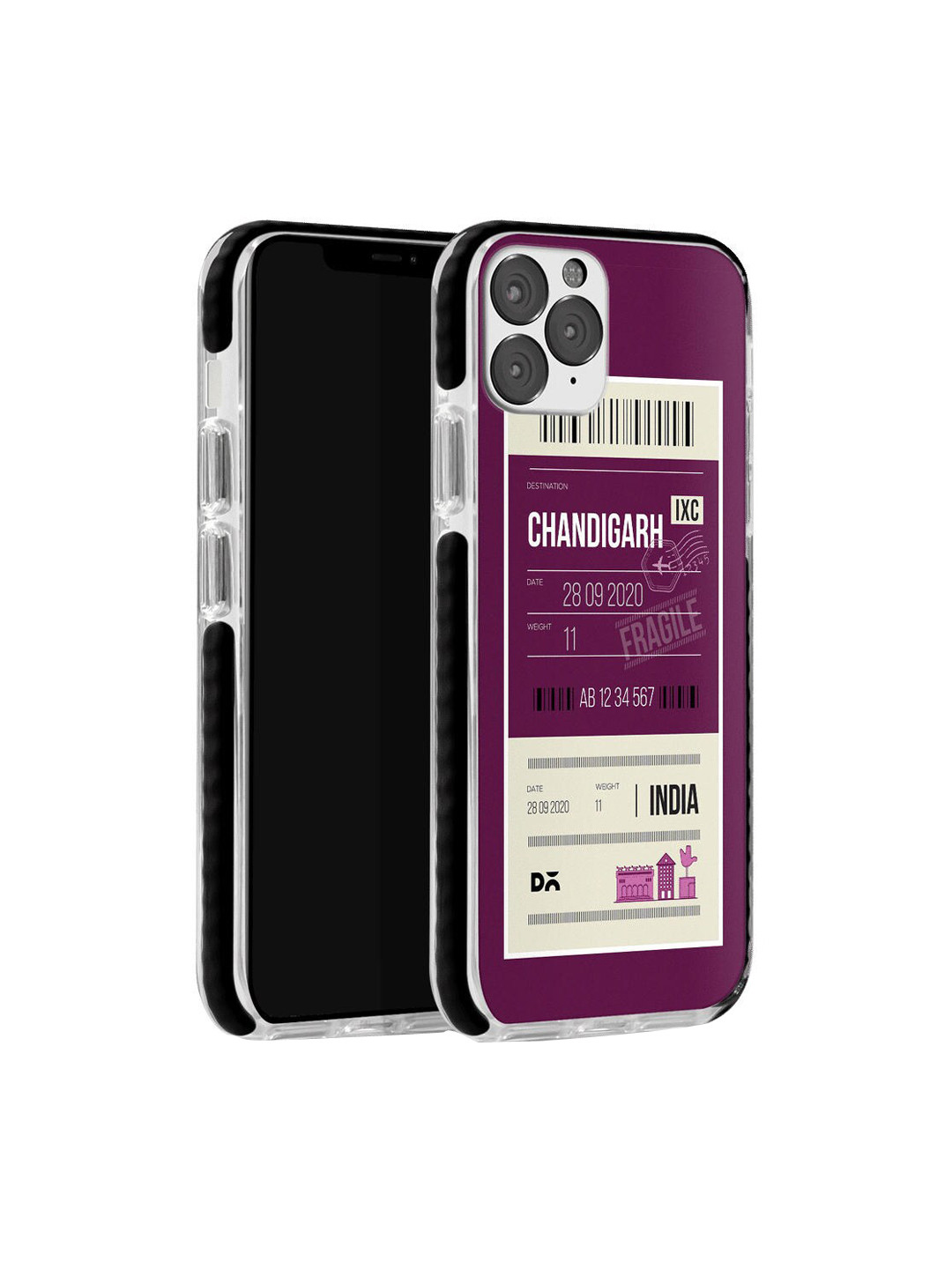 

DailyObjects Men Purple & Beige Chandigarh City Tag iPhone 11 Pro Max Stride Back Cover