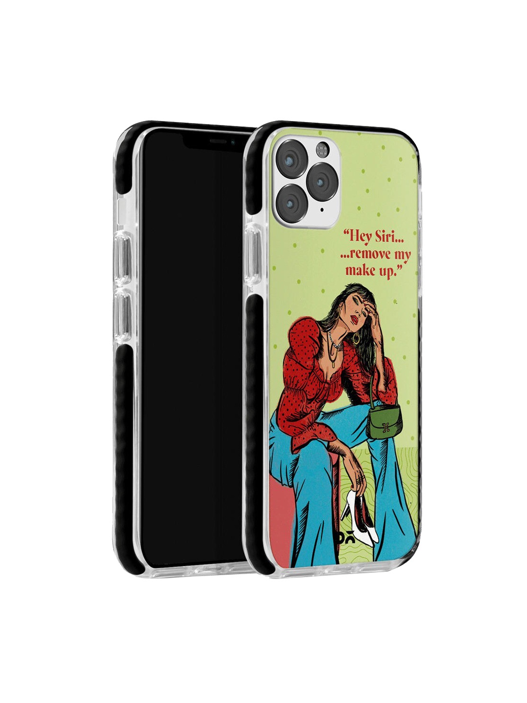 

DailyObjects Green & Red Hey Siri iPhone 11 ProStride Case Cover