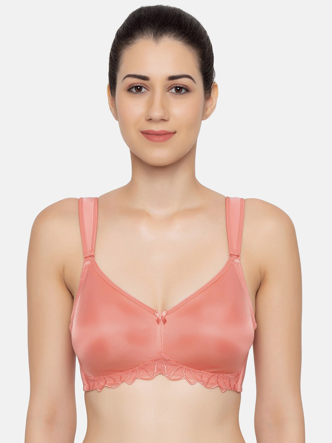

Triumph Minimizer 151 Wireless Non Padded Comfortable Support Big Cup Bra, Peach