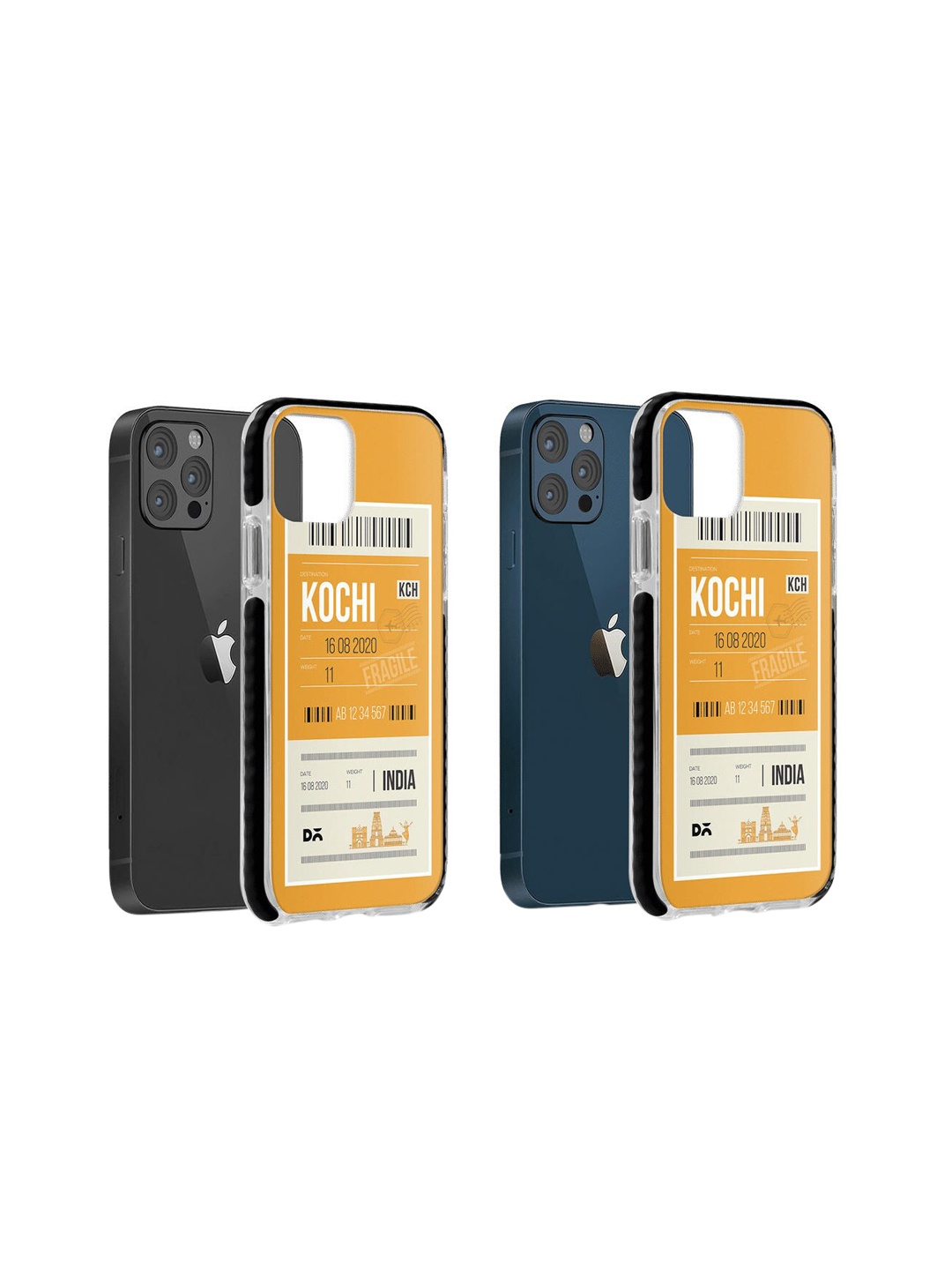 

DailyObjects Men Orange & Beige Kochi City Tag iPhone 12 Pro Max Stride Cover
