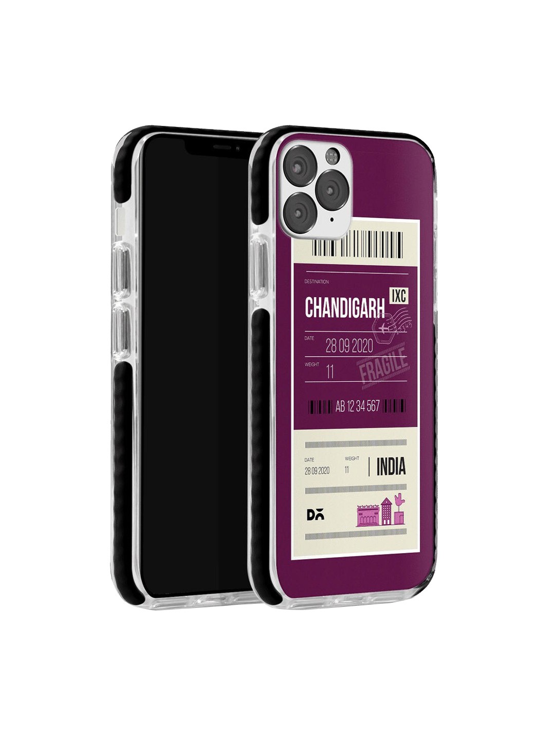 

DailyObjects Men Purple & Beige Chandigarh City Tag iPhone 11 Pro Stride Back Cover