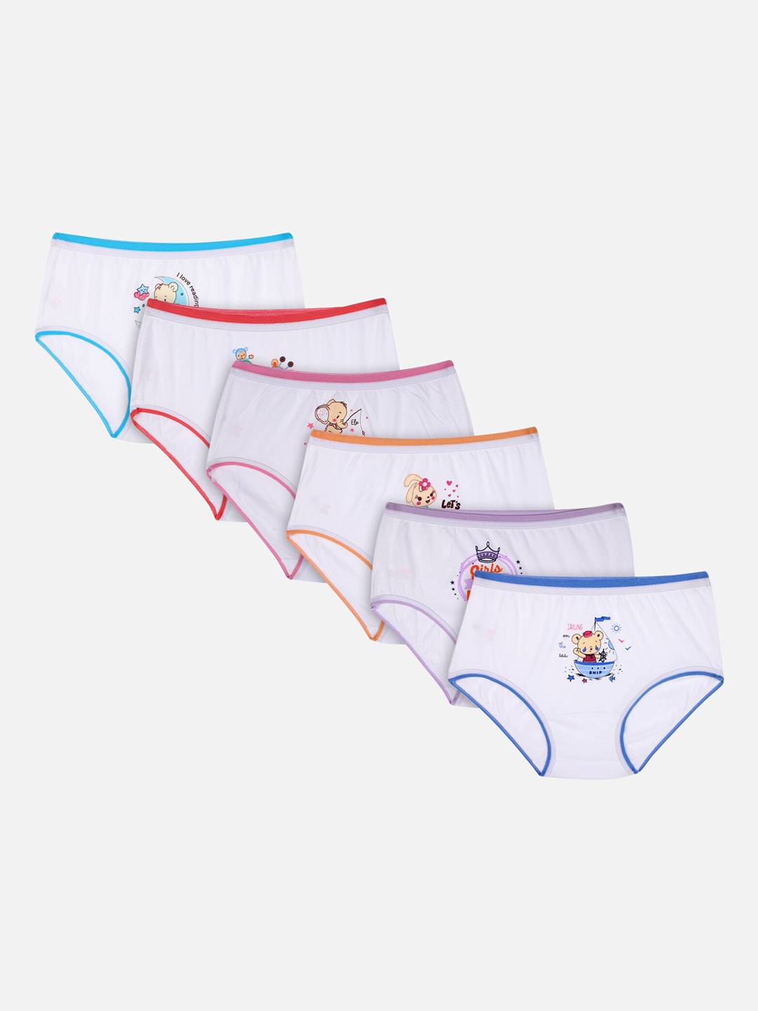 

Bodycare Kids Girls Pack Of 6 Assorted Basic Briefs KIA1700-PK002