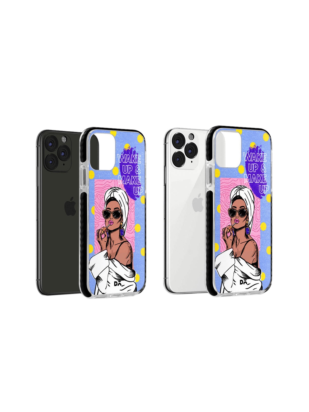 

DailyObjects Blue & Pink MakeUp Ritual iPhone 11 Pro Stride Case Cover