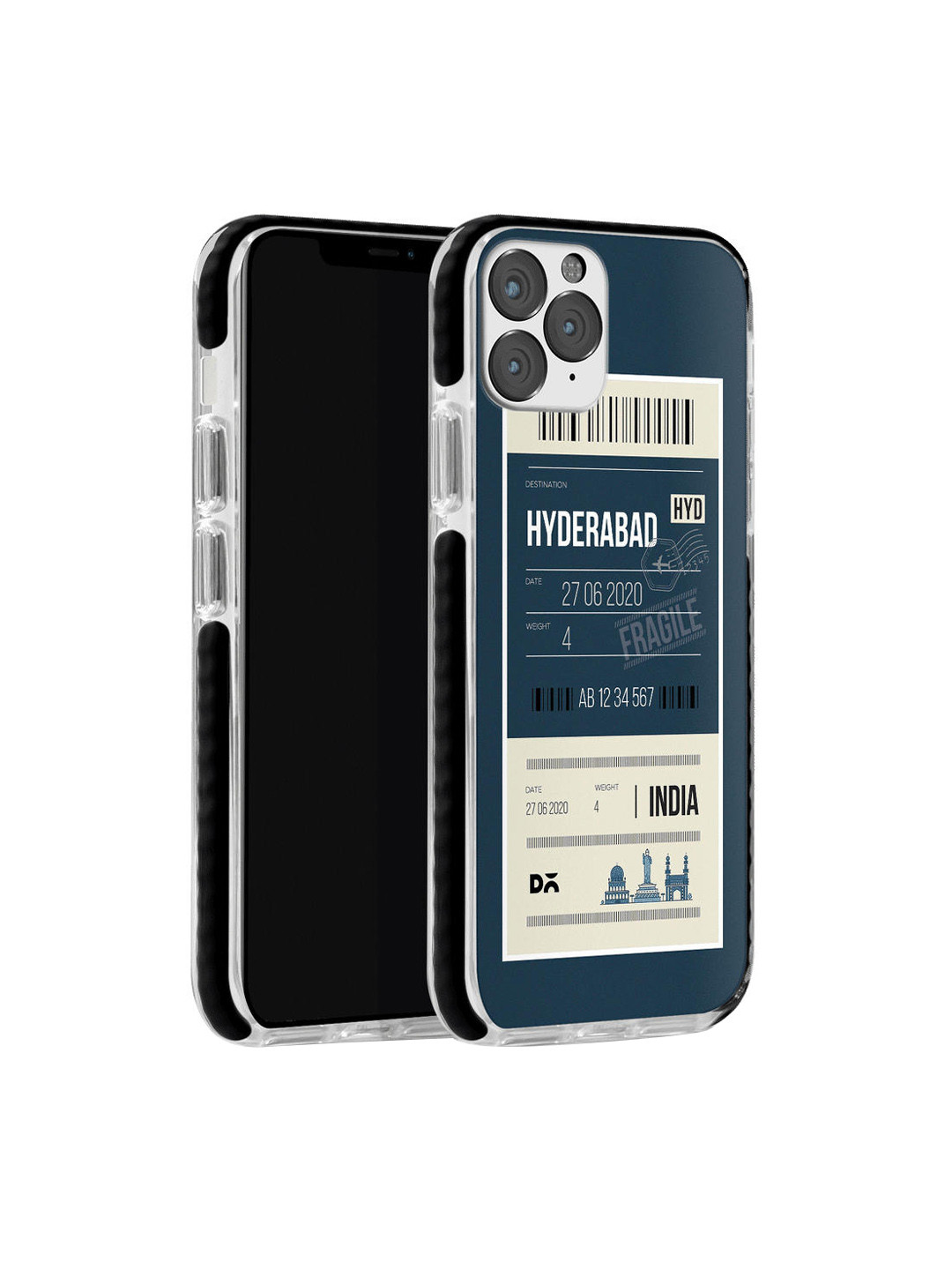 

DailyObjects Teal-Blue & White Hyderabad City Tag iPhone 11 Pro Max Stride Case Cover