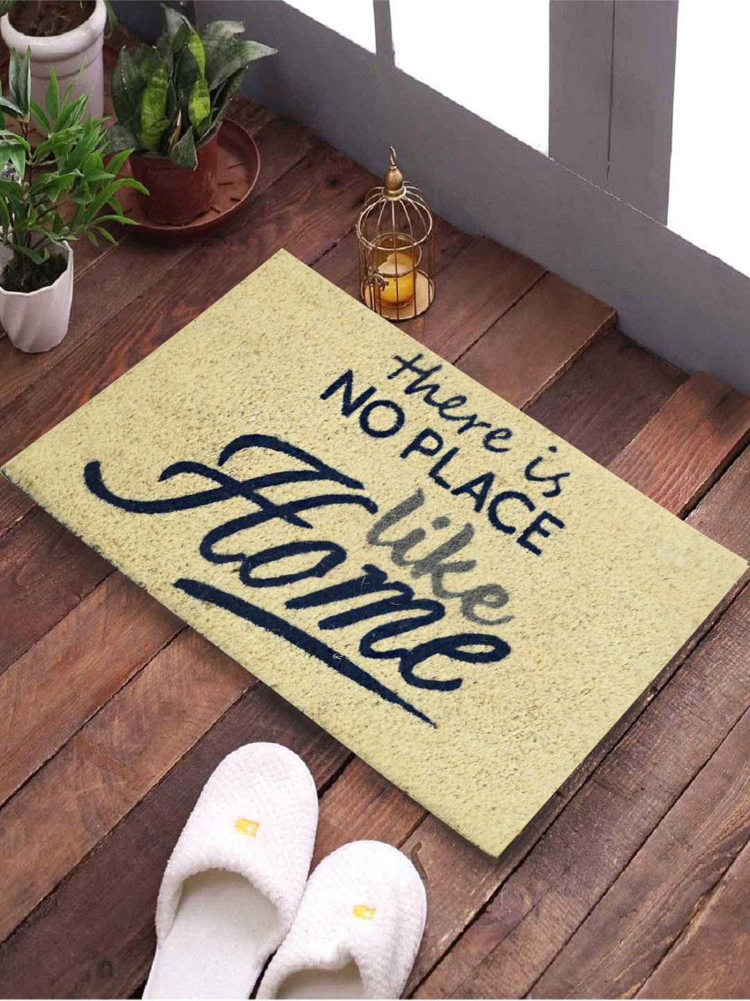 

SWHF Beige & Black Printed Anti-Skid Doormat