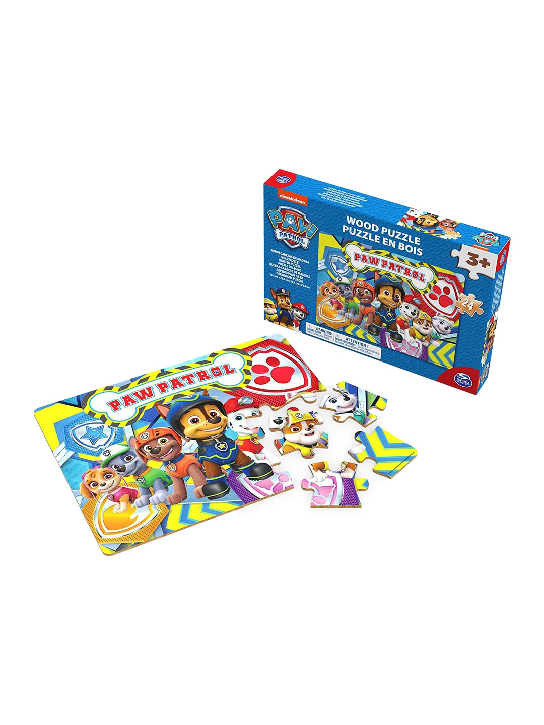 

PAW PATROL Kids Blue & Red Wood Shoe Box Puzzle