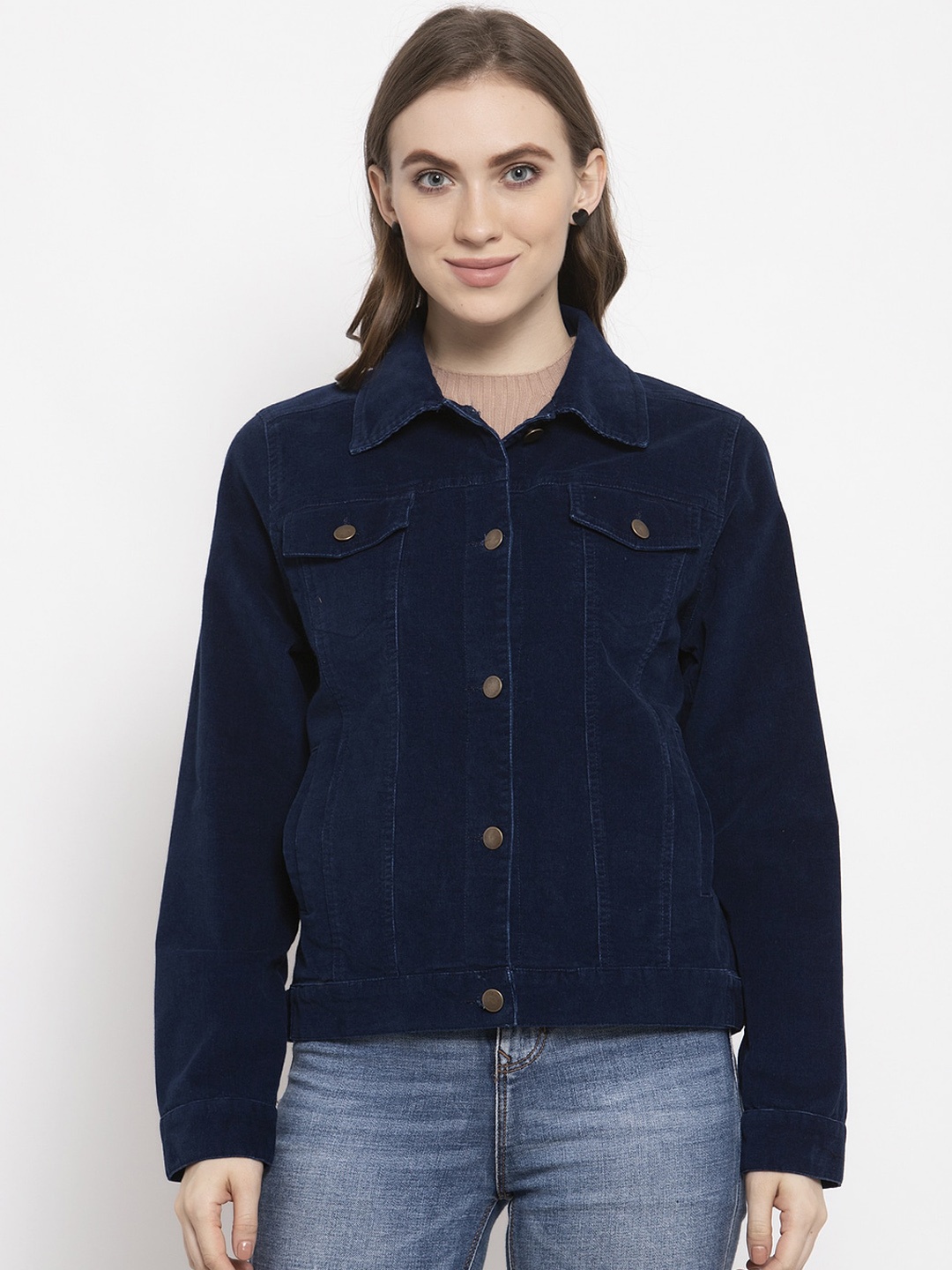

Gipsy Women Blue Solid Denim Jacket