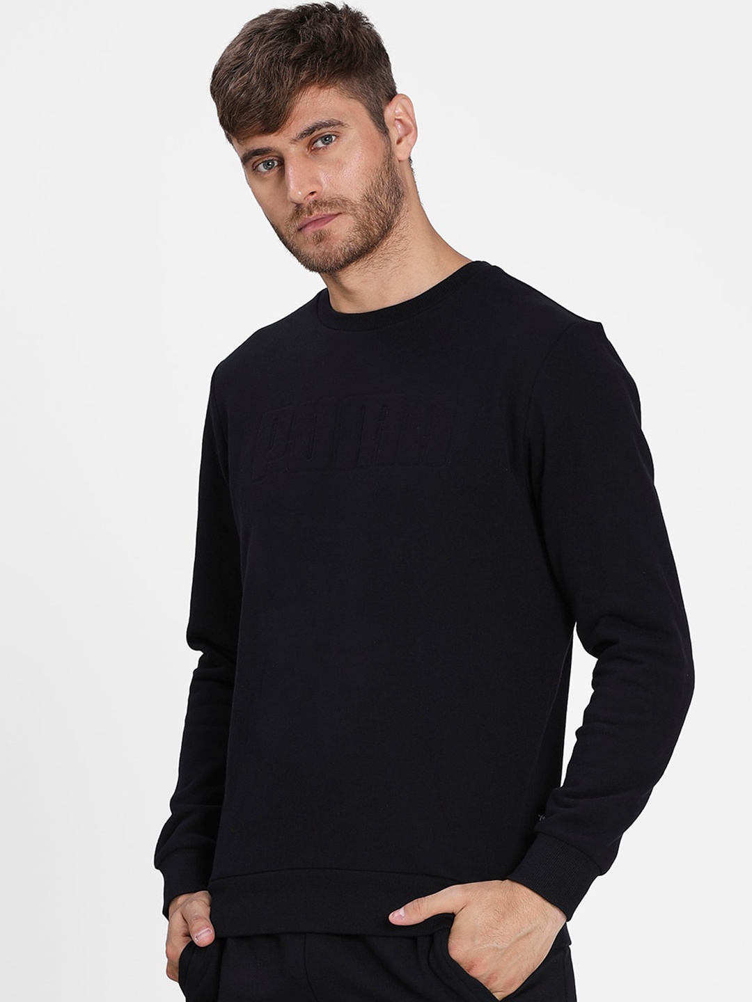 

Puma Men Black Modern Basics Crew Regular Fit Sweatshirt