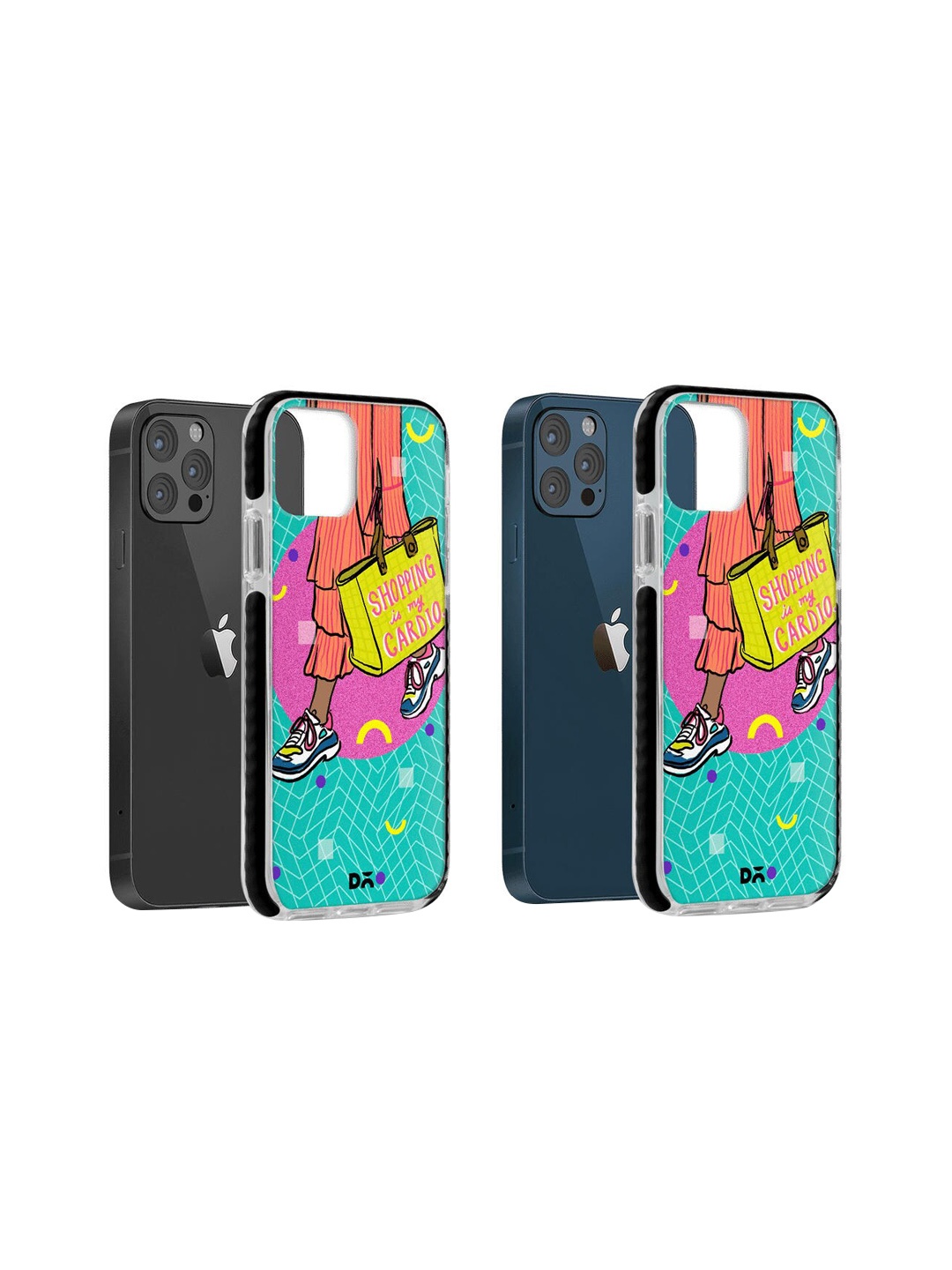 

DailyObjects Blue & Yellow Shopping Cardio iPhone 12 Pro Max Case Cover