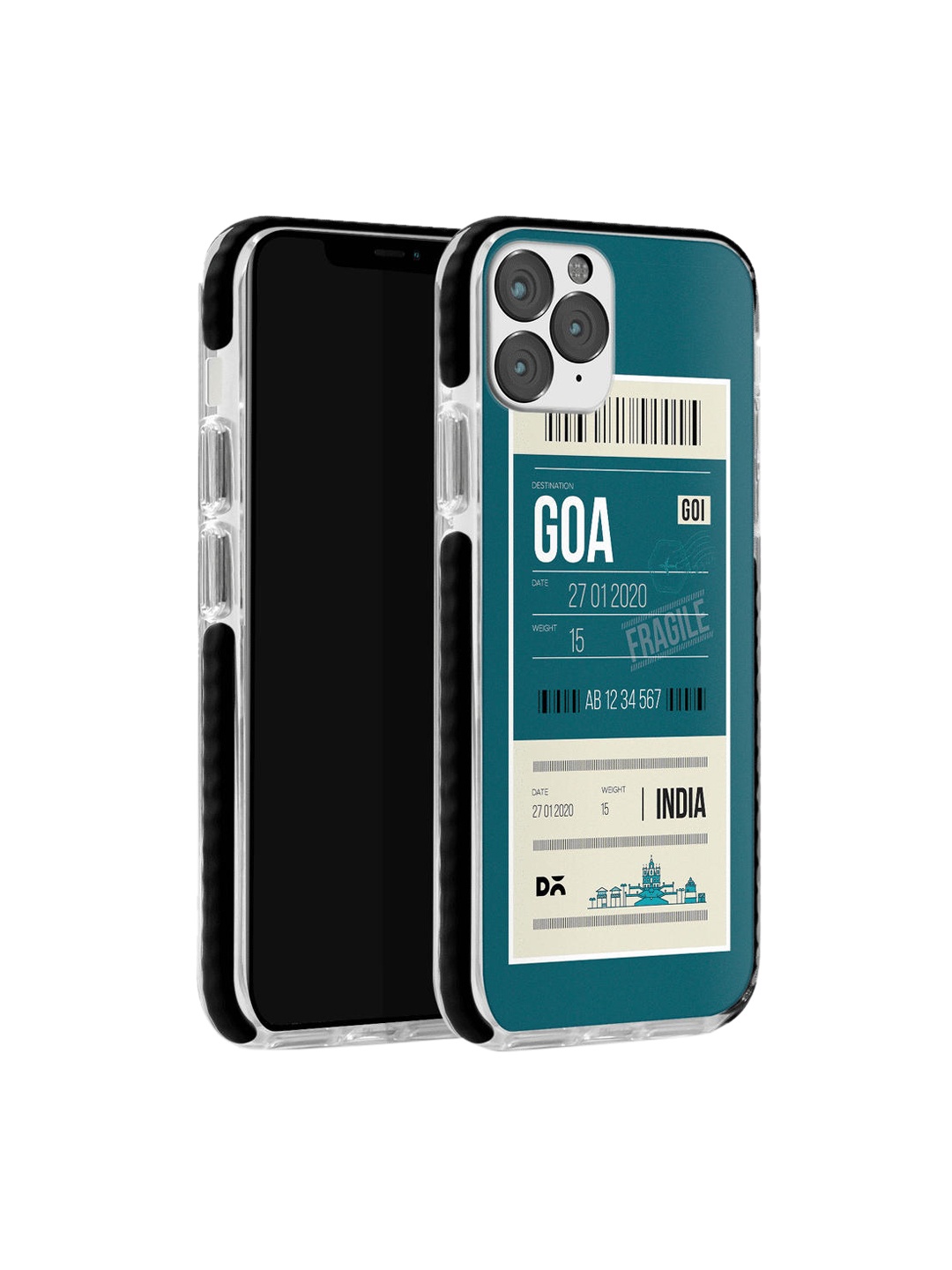 

DailyObjects Teal-Blue & White Goa City Stride iPhone 11 Pro Max Back Case