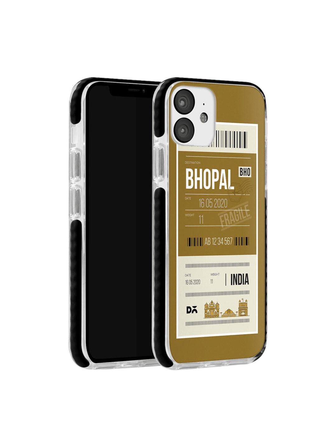 

DailyObjects Unisex Brown & White Bhopal City Tag Stride iPhone 11 Back Case